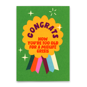 Deli Cards Postkarte "Too old for Midlife Crisis" | Lustige Karte zum Geburtstag