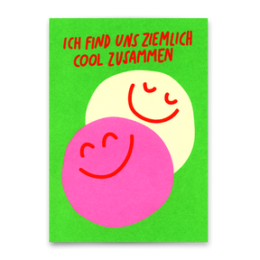 Deli Cards Postkarte "Cool zusammen" | Ausgefallene Karte für Verliebte