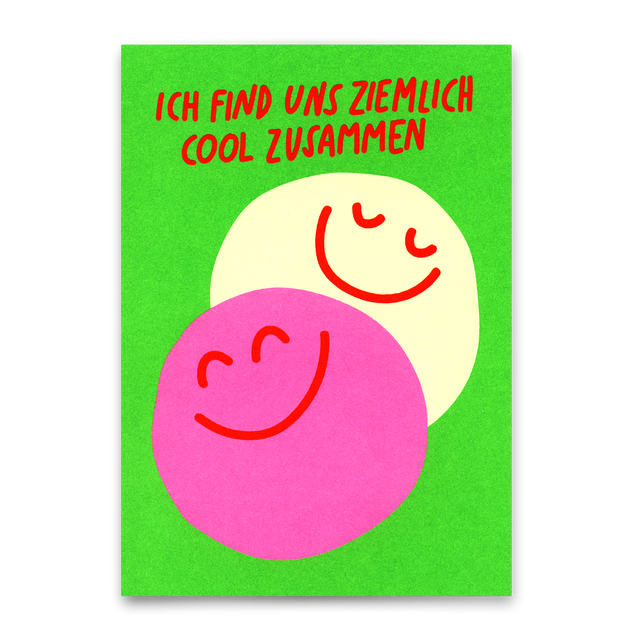 Deli Cards Postkarte "Cool zusammen" | Ausgefallene Karte für Verliebte
