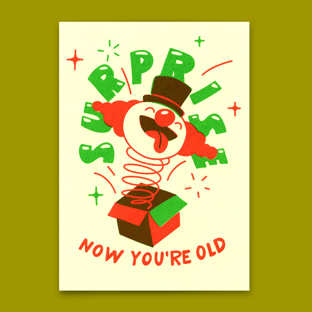 Deli Cards Postkarte "Surprise old" | Lustige Karte zum Geburtstag