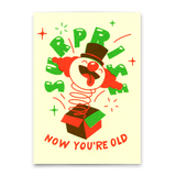 Deli Cards Postkarte "Surprise old" | Lustige Karte zum Geburtstag