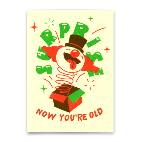 Deli Cards Postkarte "Surprise old" | Lustige Karte zum Geburtstag