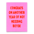 Deli Cards Postkarte "Congrats, not needing botox" | Lustige Karte zum Geburtstag