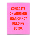 Deli Cards Postkarte "Congrats, not needing botox" | Lustige Karte zum Geburtstag