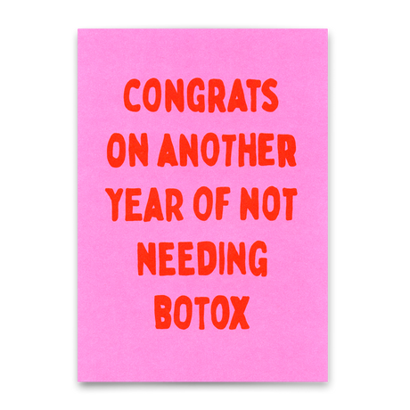 Deli Cards Postkarte "Congrats, not needing botox" | Lustige Karte zum Geburtstag