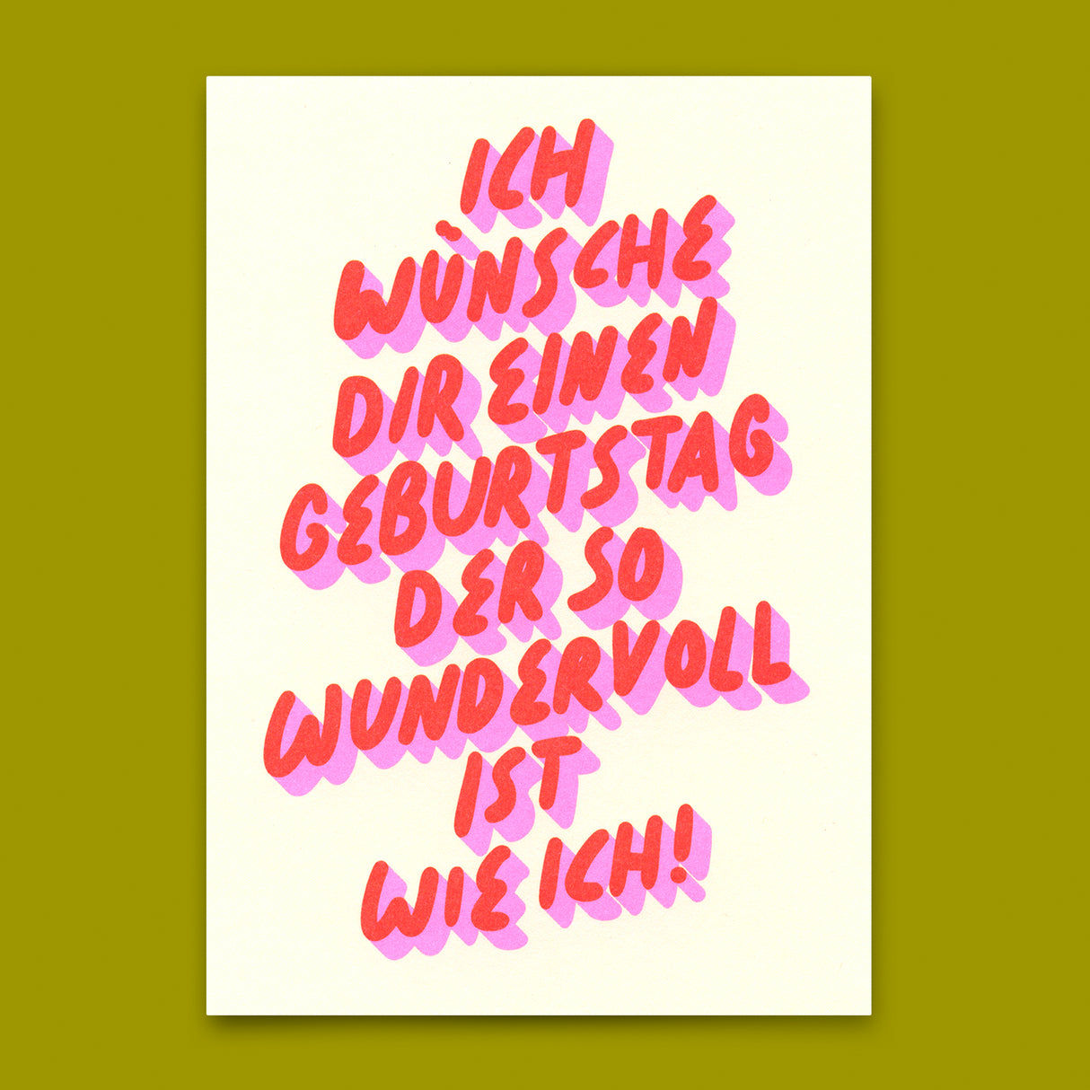 Deli Cards Postkarte "Geburtstag wundervoll wie ich" | Lustige Karte zum Geburtstag