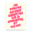 Deli Cards Postkarte "Geburtstag wundervoll wie ich" | Lustige Karte zum Geburtstag