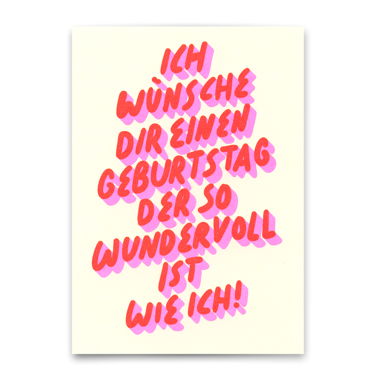 Deli Cards Postkarte "Geburtstag wundervoll wie ich" | Lustige Karte zum Geburtstag