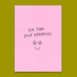 Deli Cards Postkarte "Ich find dich grandios" | Besondere Karte für Verliebte