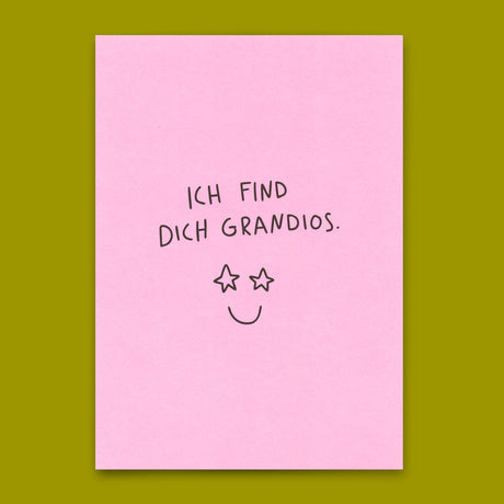 Deli Cards Postkarte "Ich find dich grandios" | Besondere Karte für Verliebte