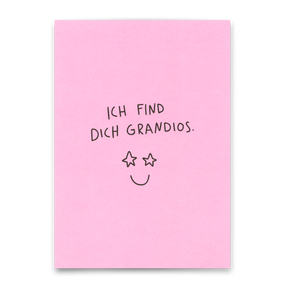 Deli Cards Postkarte "Ich find dich grandios" | Besondere Karte für Verliebte