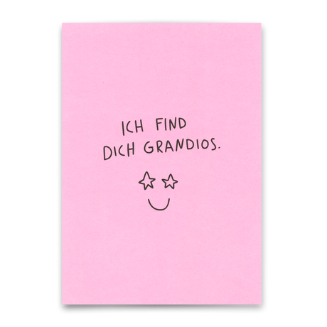 Deli Cards Postkarte "Ich find dich grandios" | Besondere Karte für Verliebte