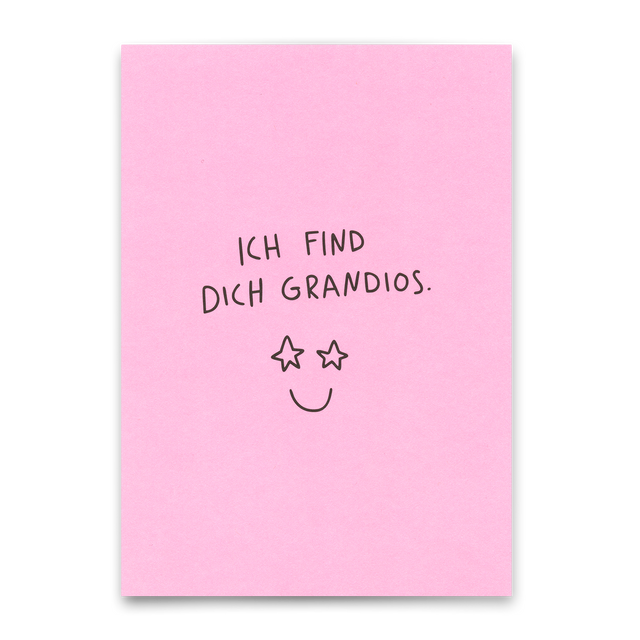 Deli Cards Postkarte "Ich find dich grandios" | Besondere Karte für Verliebte