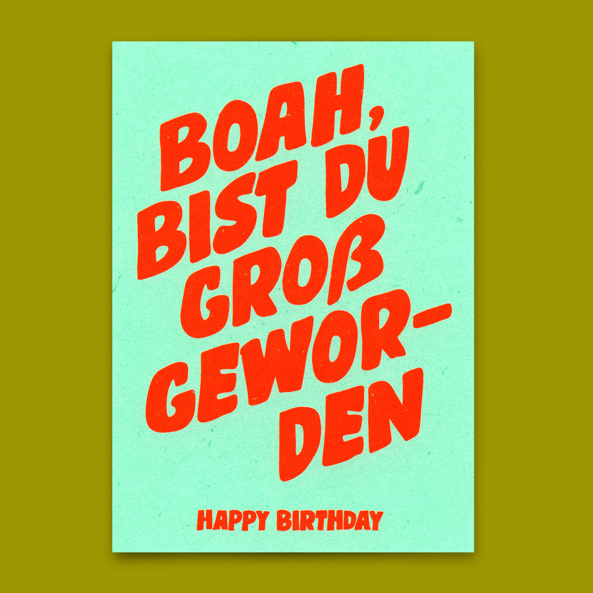 Deli Cards Postkarte "Boah, bist du groß geworden" | Lustige Karte zum Geburtstag
