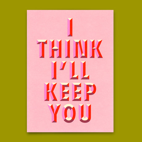 Deli Cards Postkarte "I'll keep you" | Schöne Karte für Verliebte