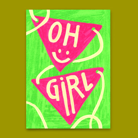Deli Cards Postkarte "Oh Girl" | Coole Karte für jeden Anlass
