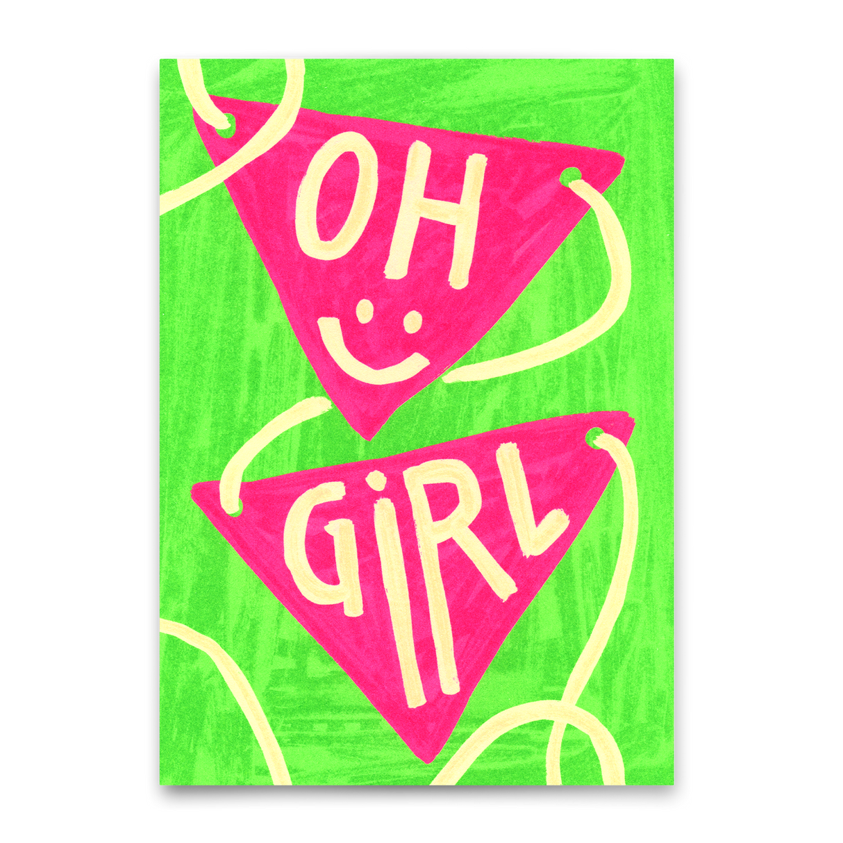 Deli Cards Postkarte "Oh Girl" | Coole Karte für jeden Anlass