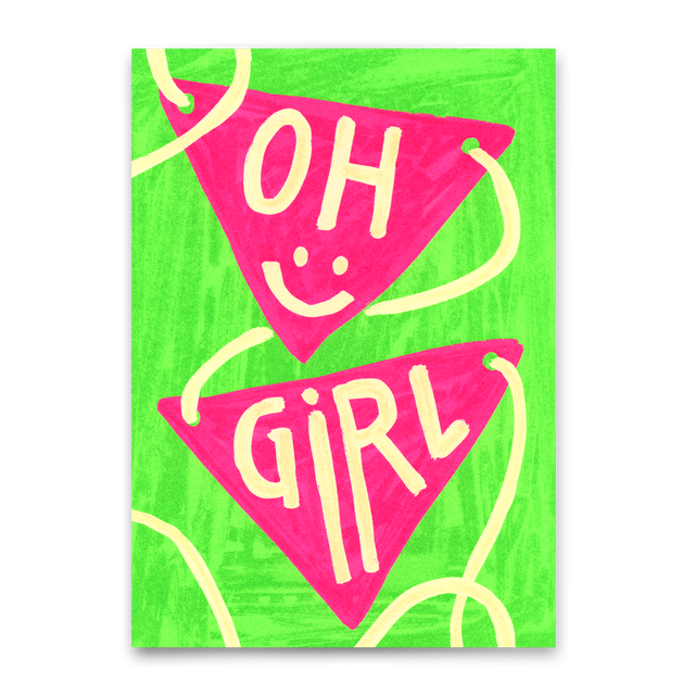Deli Cards Postkarte "Oh Girl" | Coole Karte für jeden Anlass