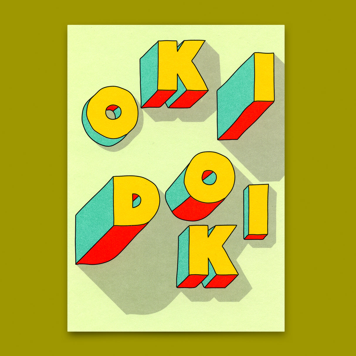 Deli Cards Postkarte "Okidoki" | Besondere Karte für jeden Anlass