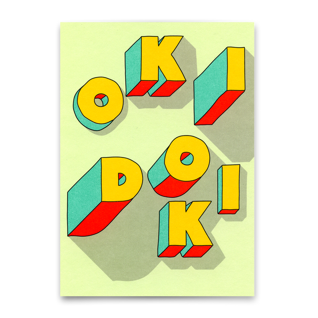Deli Cards Postkarte "Okidoki" | Besondere Karte für jeden Anlass