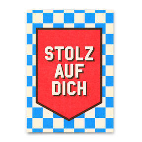 Deli Cards Postkarte "Stolz auf dich" | Besondere Karte zur Gratulation