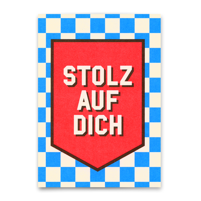 Deli Cards Postkarte "Stolz auf dich" | Besondere Karte zur Gratulation