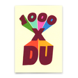Deli Cards Postkarte "1000x du" | Coole Karte für Verliebte