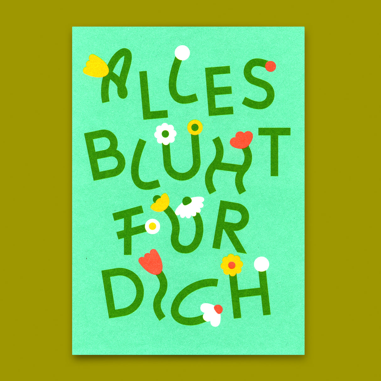 Deli Cards Postkarte "Alles blüht für dich" | Besondere Karte für jeden Anlass