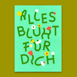 Deli Cards Postkarte "Alles blüht für dich" | Besondere Karte für jeden Anlass