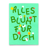 Deli Cards Postkarte "Alles blüht für dich" | Besondere Karte für jeden Anlass