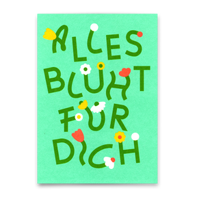 Deli Cards Postkarte "Alles blüht für dich" | Besondere Karte für jeden Anlass