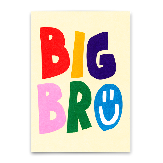 Deli Cards Postkarte "Big Bro" | Coole Karte für große Brüder