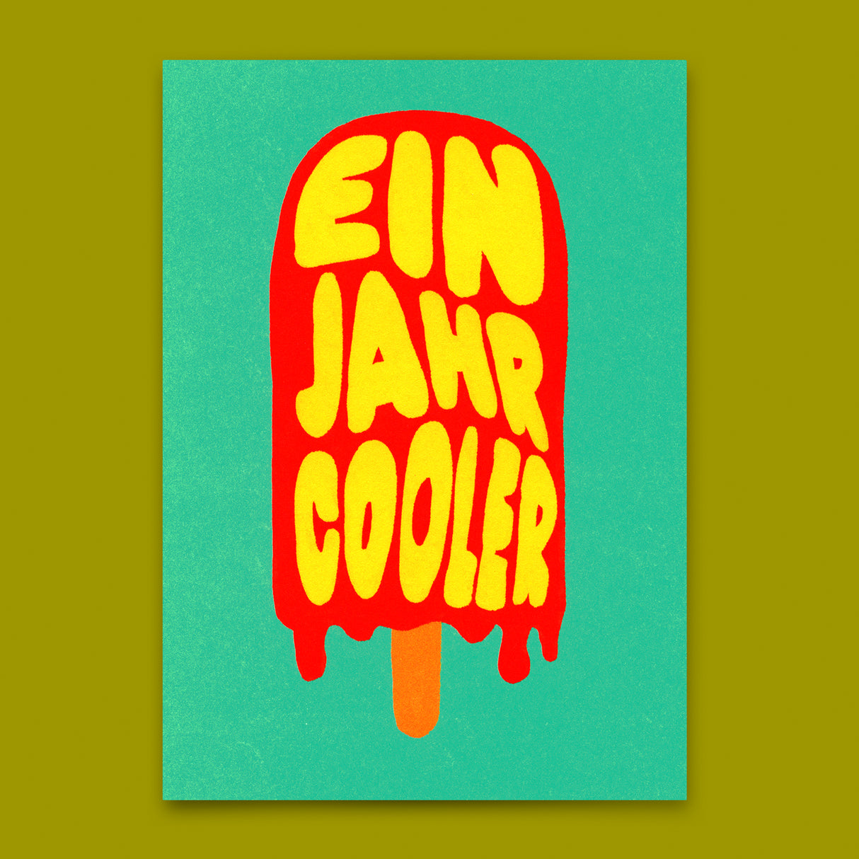 Deli Cards Postkarte "Ein Jahr cooler" | Coole Karte zum Geburtstag