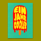 Deli Cards Postkarte "Ein Jahr cooler" | Coole Karte zum Geburtstag