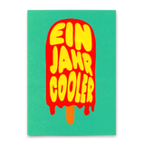 Deli Cards Postkarte "Ein Jahr cooler" | Coole Karte zum Geburtstag