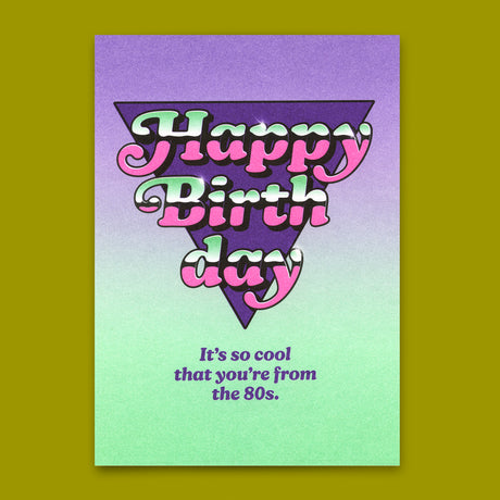 Deli Cards Postkarte "From the 80s" | Lustige Karte zum Geburtstag