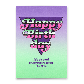 Deli Cards Postkarte "From the 80s" | Lustige Karte zum Geburtstag