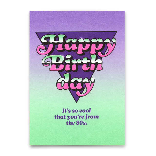 Deli Cards Postkarte "From the 80s" | Lustige Karte zum Geburtstag