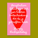 Deli Cards Postkarte "Happy Hochzeitstag" | Schöne Karte zum Hochzeitstag