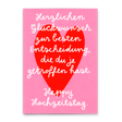 Deli Cards Postkarte "Happy Hochzeitstag" | Schöne Karte zum Hochzeitstag