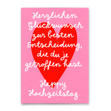 Deli Cards Postkarte "Happy Hochzeitstag" | Schöne Karte zum Hochzeitstag