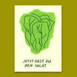 Deli Cards Postkarte "Jetzt hast du den Salat" | Besondere Karte mit Spruch