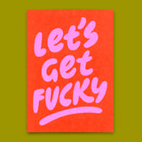 Deli Cards Postkarte "Lets get fucky" | Lustige Karte mit Spruch