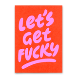 Deli Cards Postkarte "Lets get fucky" | Lustige Karte mit Spruch