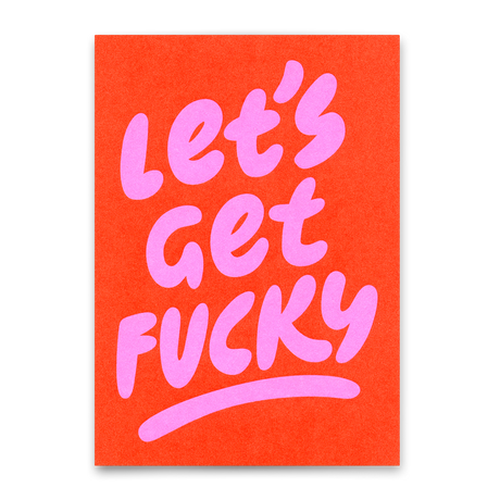 Deli Cards Postkarte "Lets get fucky" | Lustige Karte mit Spruch