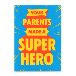 Deli Cards Postkarte "Made a Superhero" | Besondere Karte zum Geburtstag