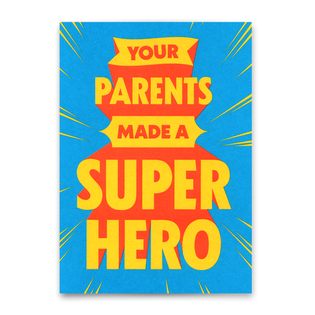 Deli Cards Postkarte "Made a Superhero" | Besondere Karte zum Geburtstag