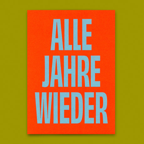 Deli Cards Postkarte "Alle Jahre wieder" | Coole Postkarte zu Weihnachten