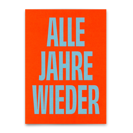Deli Cards Postkarte "Alle Jahre wieder" | Coole Postkarte zu Weihnachten