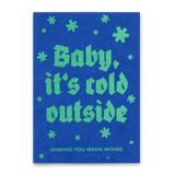 Postkarte "Baby its cold outside" | Schöne Postkarte zu Weihnachten
